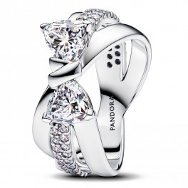 Shiny Bow Cross Band Ring 193553C01 - Sabina