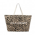 ANIMAL PRINT CANVAS SHOPPER BAG