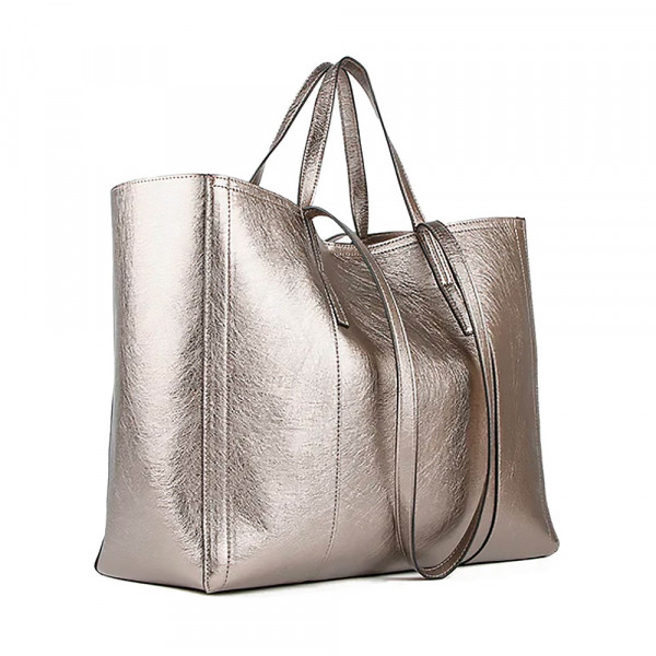 metallic-effect-shopper-bag