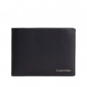 LEATHER WALLET WITH BILL COMPARTMENT AND PURSE AND RFID