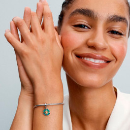 Breloque Trèfle à Quatre Feuilles Argent 925 MariaFonte - Porte-Bonheur Chance Pour Bracelet