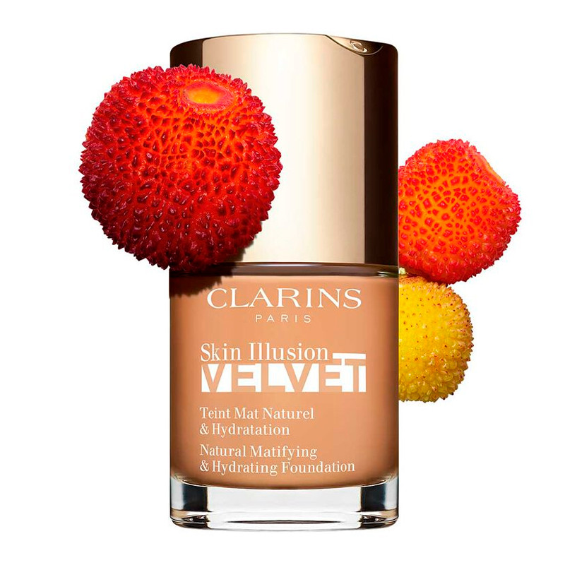 Clarins 112C Fluid Base Skin Illusion Velvet Makeup Matte Finish Serum