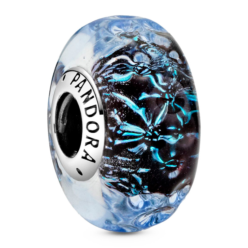 Pandora Charms Charm in vetro di Murano blu scuro 798938C00