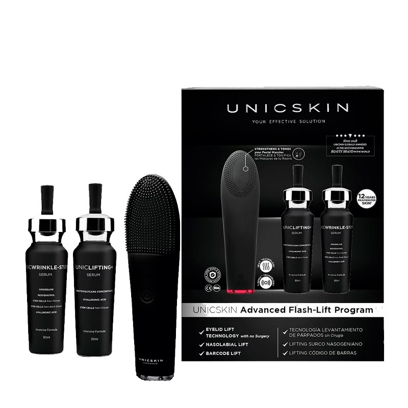 Unicskin Advanced Flash Lift Program Kit anti-età e drenaggio linfatico - 1 UD. Cofanetti