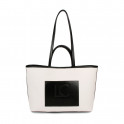 BOLSO SHOPPER BICOLOR EFECTO PIEL