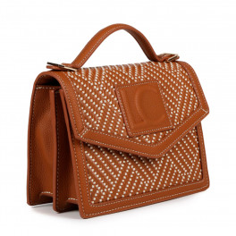 Sac à Main En Cuir Tressé Antik Batik - Bandoulière Avec Rabat - Couleur Beige - Occasion