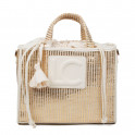 SMALL METALLIC RAFFIA EFFECT BAG