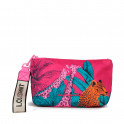 MULTICOLOR ANIMAL PRINT NYLON TOILETRY BAG