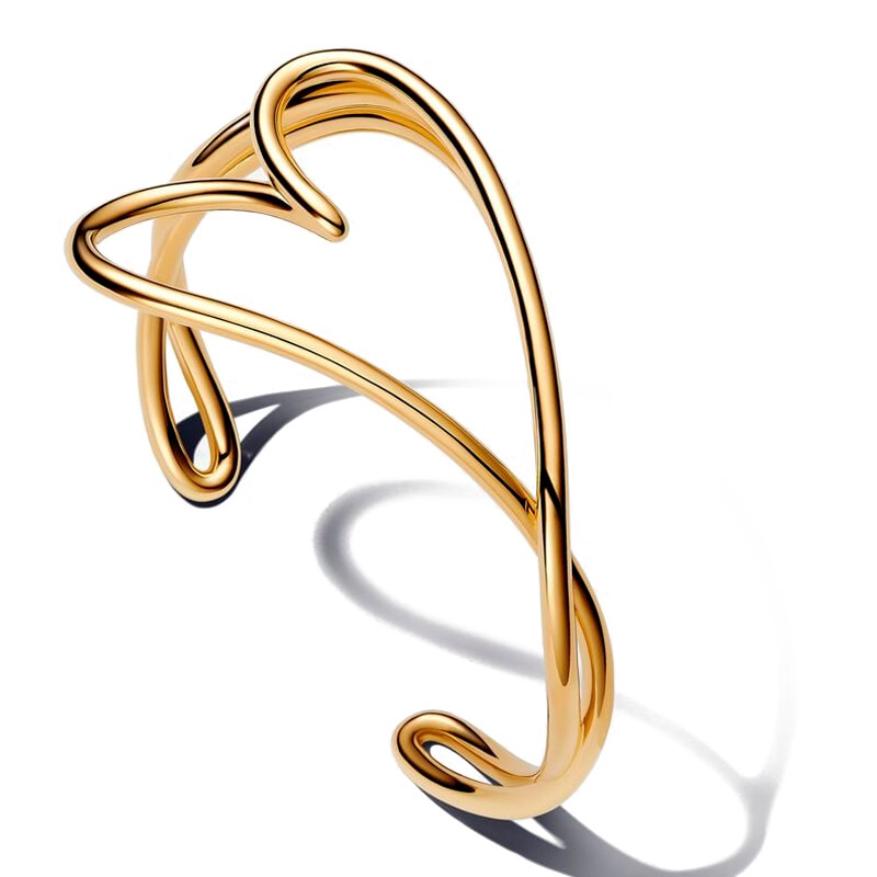 Pandora Gold Bracelets Organic Shaped Heart Bracelet 563808C00