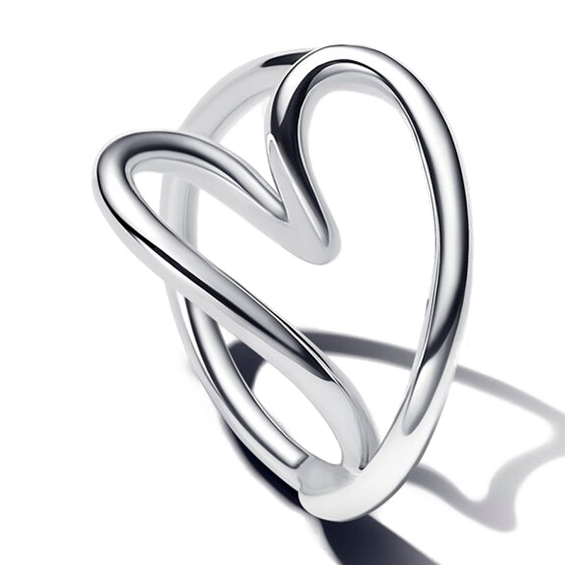 Pandora Anillo de corazón con forma orgánica 193288C00