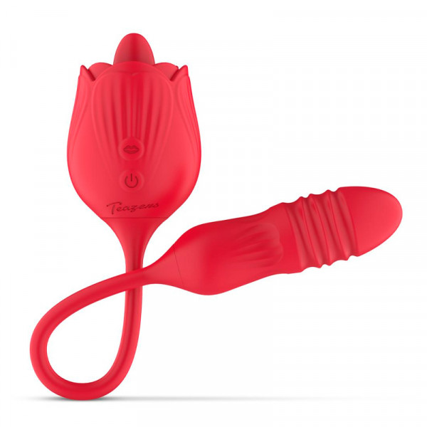 teazers-rose-vibrator-with-thrusting-dildo