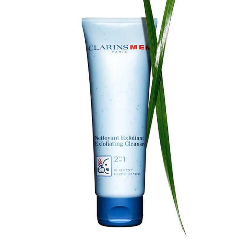 Clarins Trattamenti Viso Uomo Detergente esfoliante per uomo Trattamento viso 2 in 1