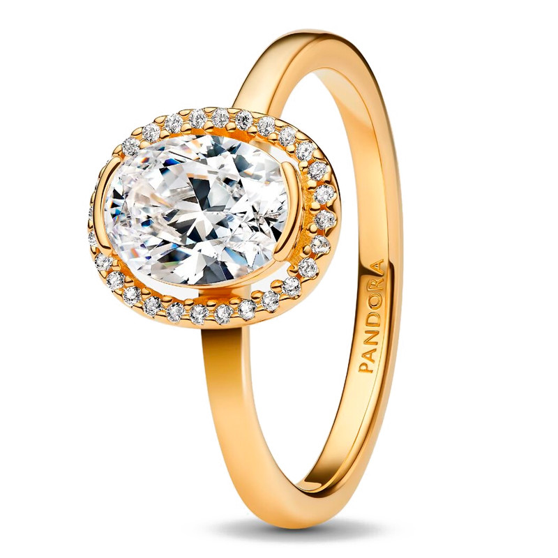 Pandora Anillo Halo Ovalado Brillante 163802C01
