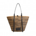 sac fourre-tout en jute rayé