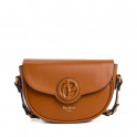 Bolso con solapa efecto piel