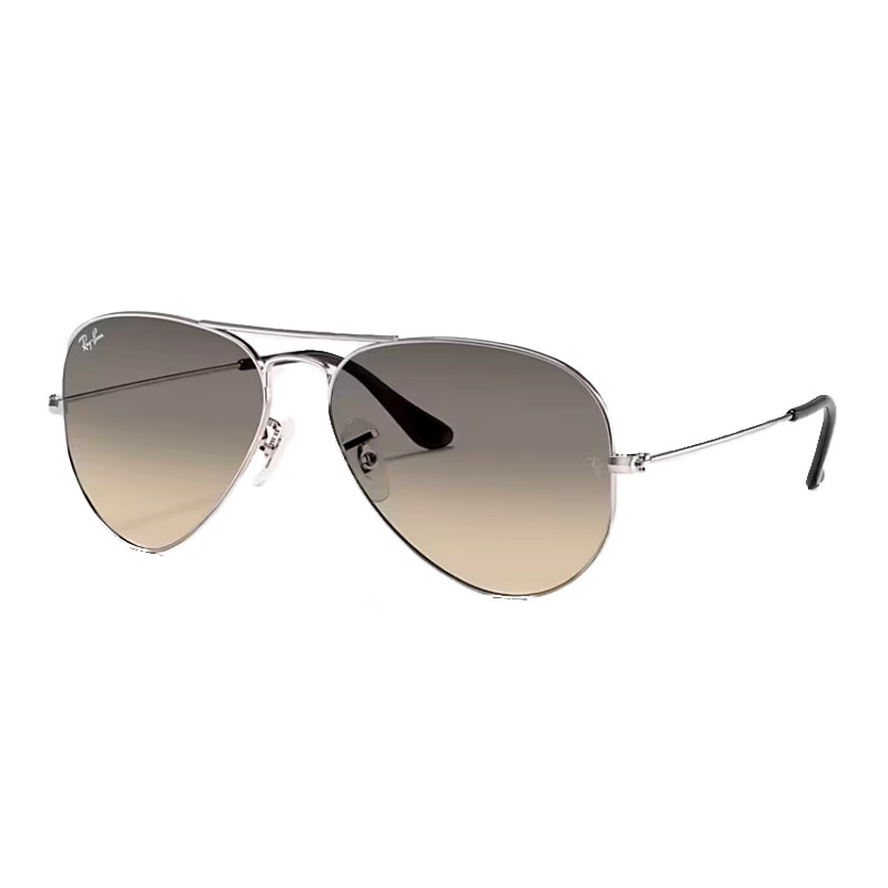 Ray-Ban Unisex Sunglass Aviator Gradient -  Frame color: Silver, Lens color: Grey Gradient