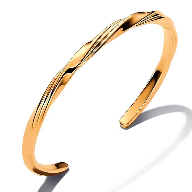 Pandora Gold/Golden Bracelets Open Intertwined Rigid Bracelet 563869C00