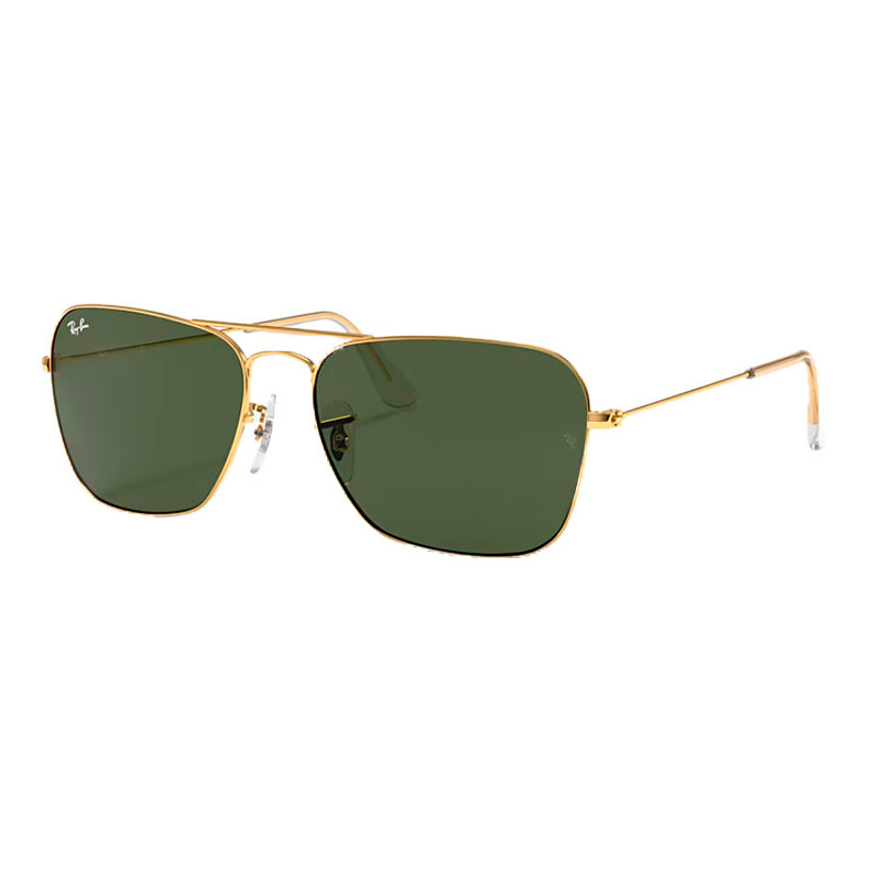 Ray-Ban Men's Gold/Green Sunglasses For Sunglasses 0Rb3136 Caravan - Image 3