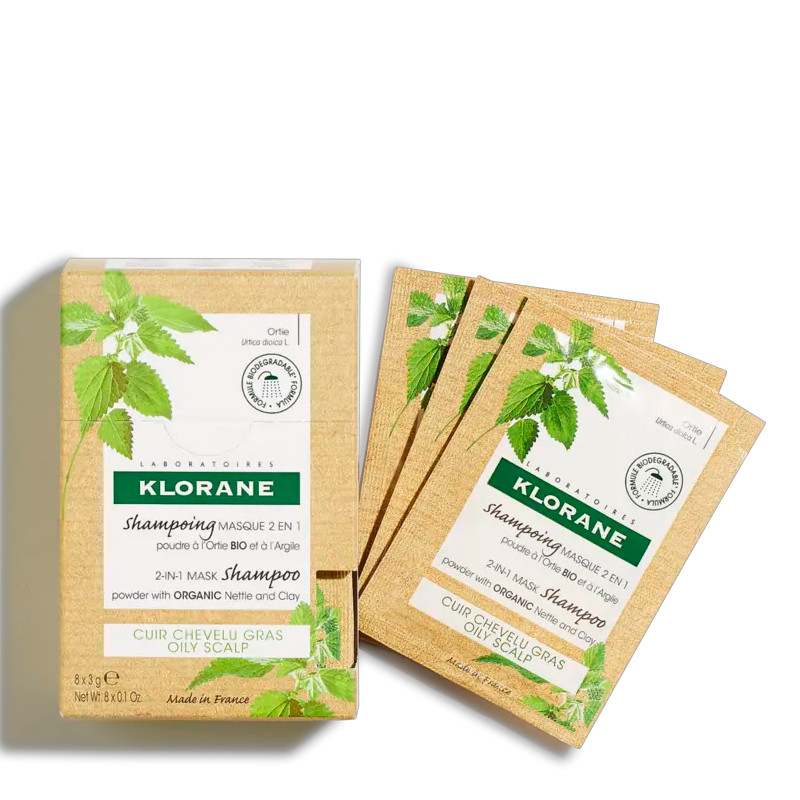 Klorane Shampoo Ortiga BIO Shampoo Maschera Polvere