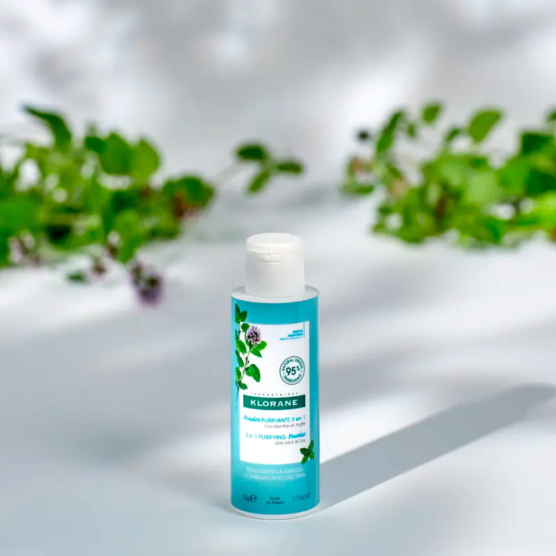 Klorane Polvo Purificante 3 En 1 A La Menta Bio 50g – imagen 3