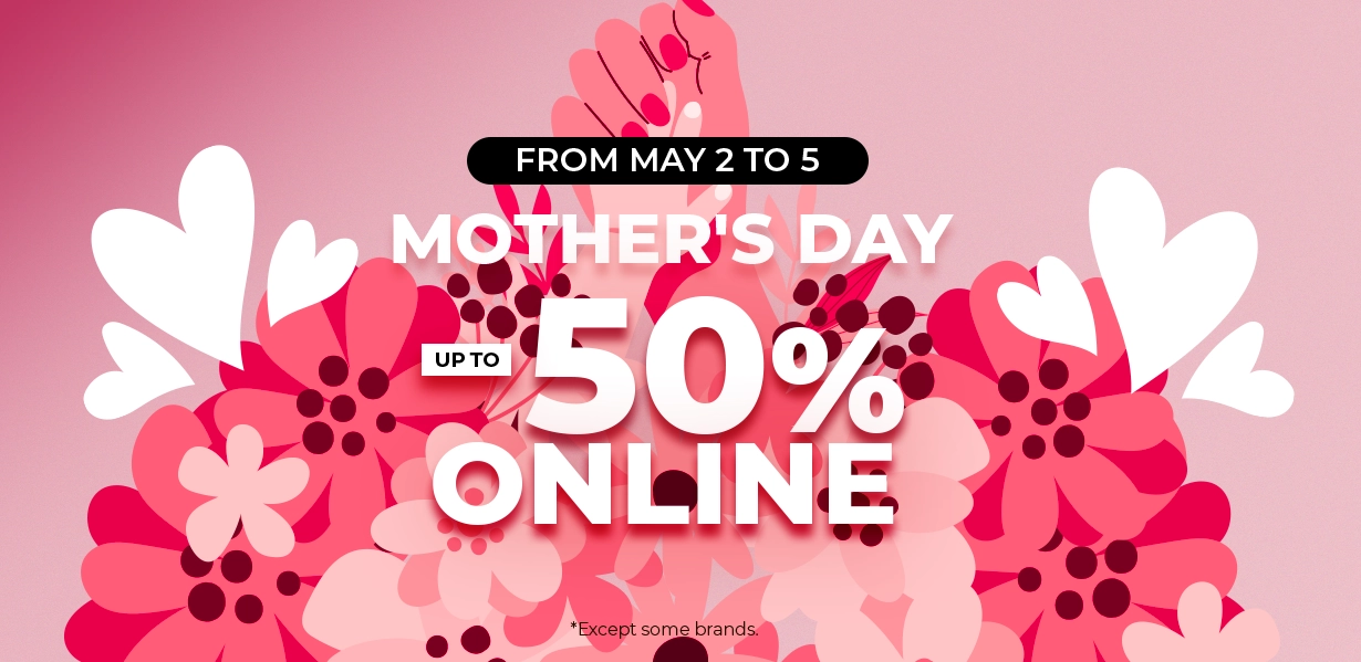 Banner Mother's Day Gifts: perfumes, cosmetics and makeup - Sabina